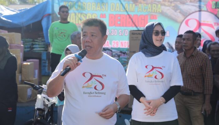 Kolaborasi Pemprov Babel, Berbagi Sembako dalam Rangkaian HUT ke-25 Babel