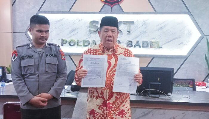 Gubernur Babel Tempuh Jalur Hukum, Fitnah Korupsi Rp500 Miliar Dilaporkan ke Polda
