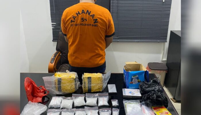 Ditresnarkoba Polda Babel Gerebek Pondok Kebun Di Bangka, 3 Kilogram Sabu 