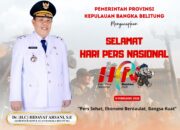 Hari Pees Nasional 2026, Gubernur Babel Hidayat Arsani Apresiasi Untuk Insan Pers
