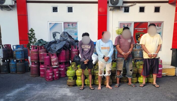 Polda Babel Bongkar Praktik Pengoplosan Gas LPG Subsidi, 4 Pelaku dan Ratusan Tabung LPG Diamankan