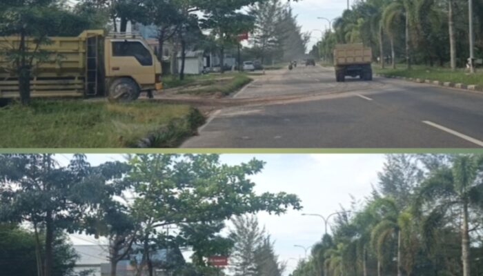 Jalur Dua Bandara di Kotori Truk Berasal Dari Limbah Galian C Diduga Ilegal