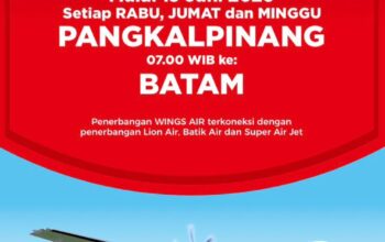 Wings Air Resmi Buka Rute Baru Batam–Pangkalpinang, Perkuat Konektivitas dan Ekonomi Kepulauan