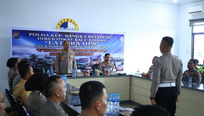 Polda Babel Gelar Latpraops Patuh Menumbing 2026, Fokus Penegakan Hukum Elektronik