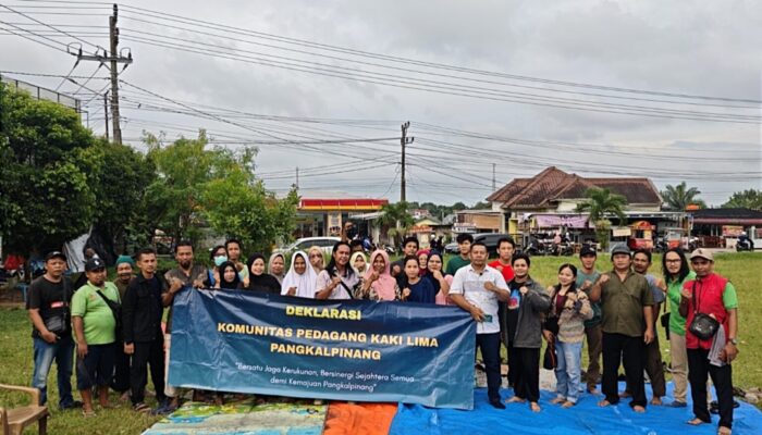 Komunitas PKL Pangkalpinang Deklarasi Jaga Kondusivitas Demi Ekonomi Tetap Stabil