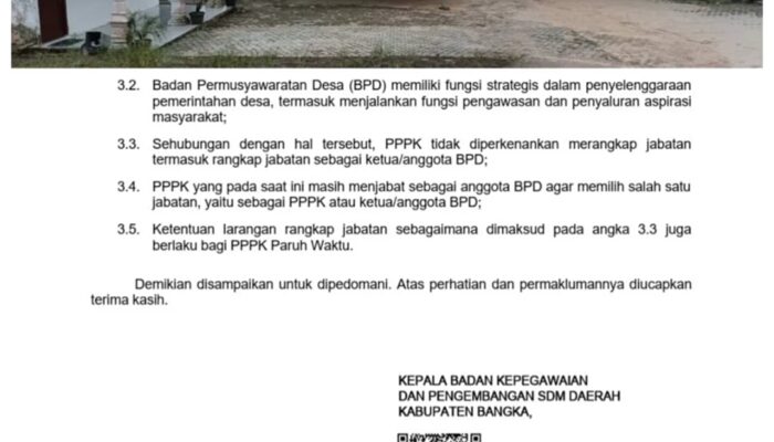Masih Rangkap Jabatan, Ketua BPD Gunung Muda yang Berstatus PPPK Jadi Sorotan