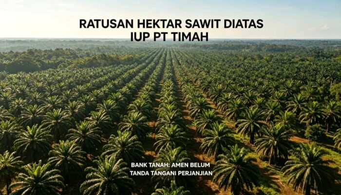 Bank Tanah Buka Suara Soal Ratusan Hektare Kebun Sawit Amrn Di atas IUP PT Timah: Belum Ada Perjanjian Pemanfaatan