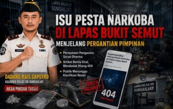 Menjelang Pisah Tugas, Kalapas Bukit Semut Disorot Isi Dugaan Pesta Markoba, Artikel Media Jadi 404