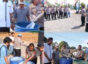 Debit Air Sungai Padang Menipis, Polsek Sijuk Salurkan 8.000 Liter Air Bersih Dampak Kemarau