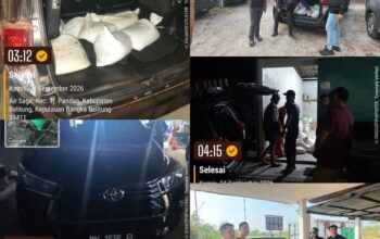 Belum Sempat Dikirim Keluar Belitung, Puluhan Karung Pasir Timah Disergap Satlap Tri Cakti