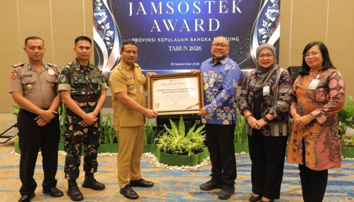 Gubernur Hidayat Arsani Raih Jamsostek Award 2026, Lindungi 22.000 Pekerja Rentan Di Babel 