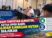 Wakil Ketua DPRD Babel Tanggapi Aspirasi ALMASTER, Bahas Hutan Hingga Evaluasi Satgas Tri Cakti
