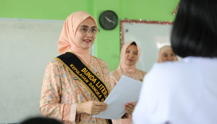 Buka DWP Mengajar, Noni Hidayat Dorong Siswa SMAN 1 Pangkalpinang Tingkatkan Minat Baca