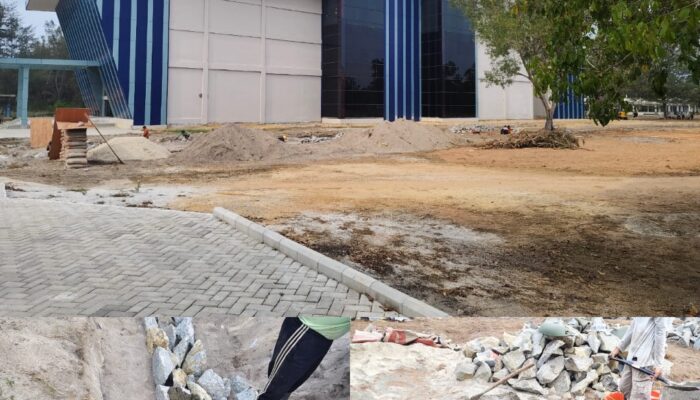 Proyek Paving Blok Museum Maritim Sijuk Disorot Tanpa Papan Proyek Dan Molen