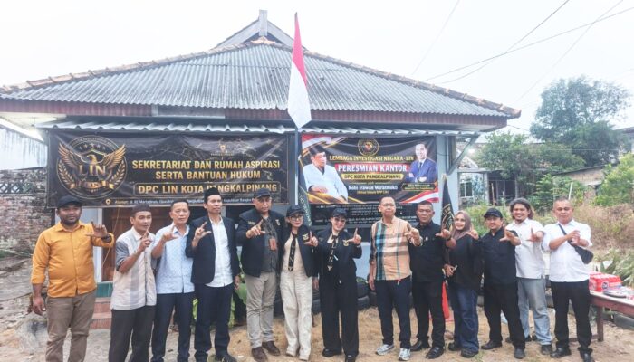 Ketum DPP Lembaga Investigasi Negara RI,  Robi Wiratmoko Resmikan Sekretariat DPC LIN  Pangkalpinang